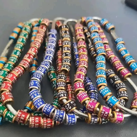 10 PCS Ring Burung Bebas Request Nama Sendiri Pilih Warna untuk Pleci Konin Sogokontong Kenari Prenjak Ciblek Murai Perkutut Lovebird Kutilang