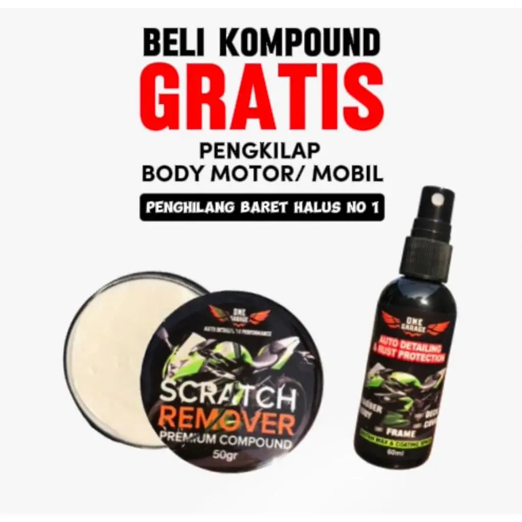 Teknologi Japan - Penghilang Baret /Pengkilap Body Car/Mobil - Motor Karnauba Wax Untuk Cat Doff dan Glossy