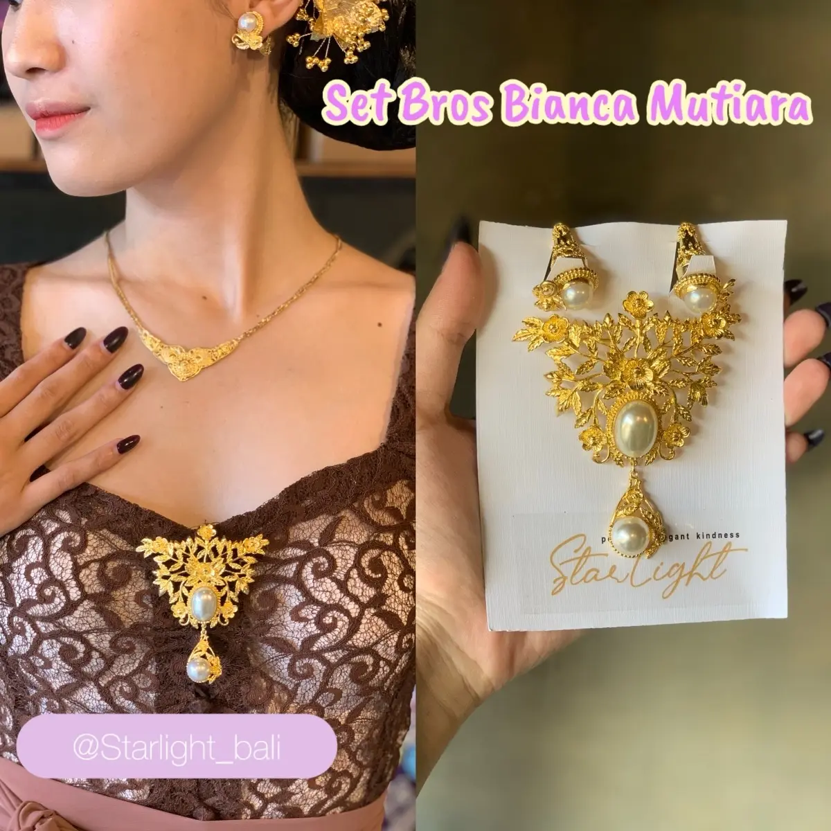 Set Bros Bianca Mutiara / Set Alpaka bahan premium