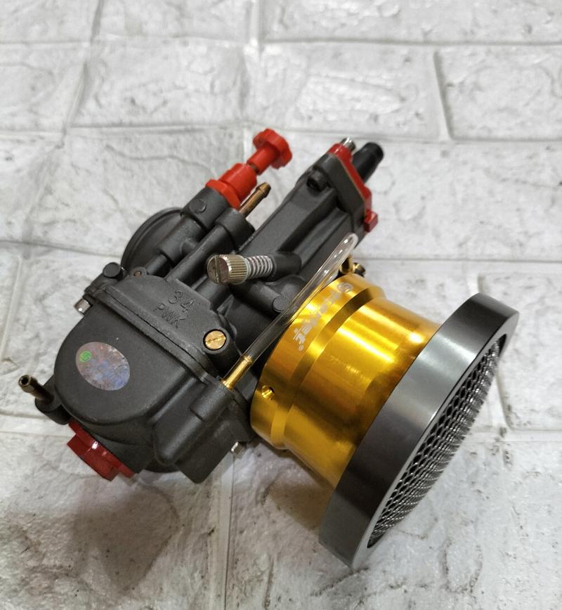 Product Introduction of harga 1bpisc,,,TUTUP FILTER KARBURATOR UNIVERSAL CNC PE/PWK 24,26,28,30,32,34 ORIGINAL SCARLET 13