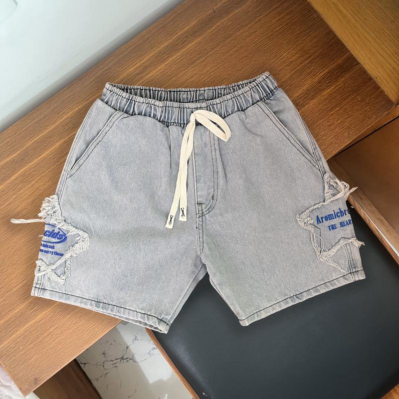 Quần Short Jean Nam Trên Gối - Was Rách Cotton Không Dãn QS7A01