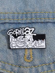 Broches de Metal Gorillaz, Pins de esmalte, estilo retro, broches de Anime y dibujos animados, insignias para mochila, ropa, solapa, joyería de moda, regalo para amigos.