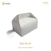 Gambar Tokodus TKI - Gable Box/Box Jinjing 20x15x8 cm Ivory Roti Kue Kering Snack dan Hampers dari Tokodus TKI Kab. Bandung 1 Tokopedia