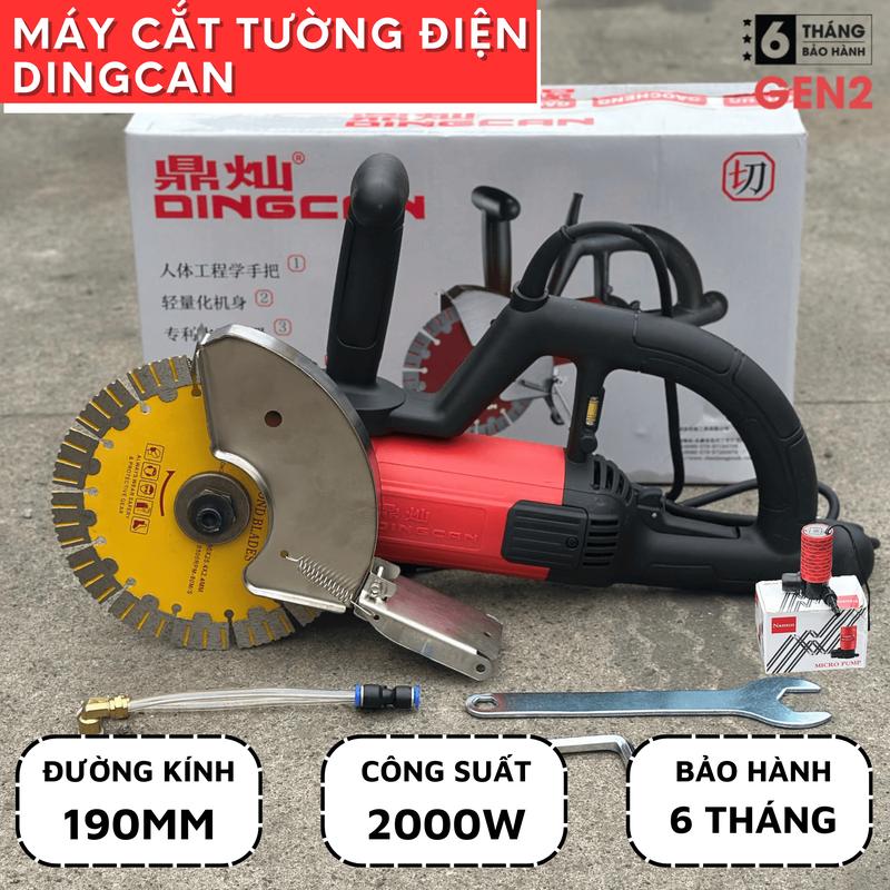 Máy Cắt Rãnh Tường Nội Địa DINGCAN DCE190 Công Suất 2000W Kèm 1 Lưỡi 190mm Chuẩn Dây Đồng Bảo Hành 6 Tháng