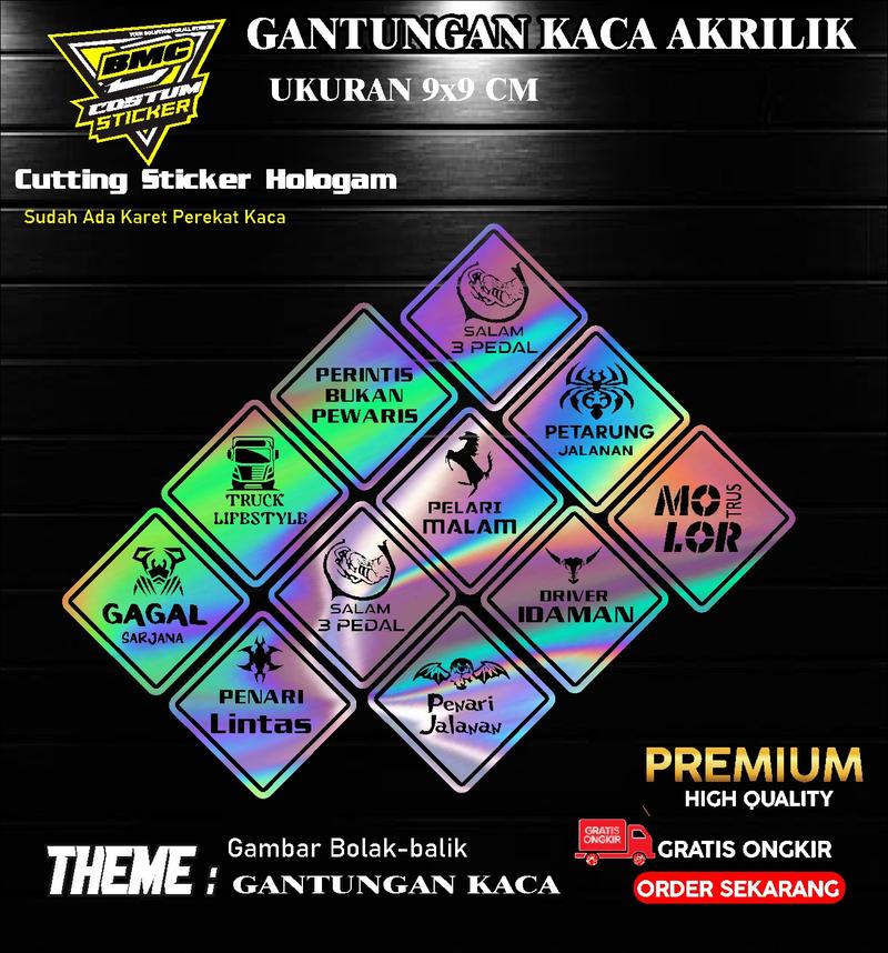 Product Introduction of GANTUNGAN KACA AKRILIK/VARIASI GANTUNGAN KACA MOBIL HOLOGRAM 6