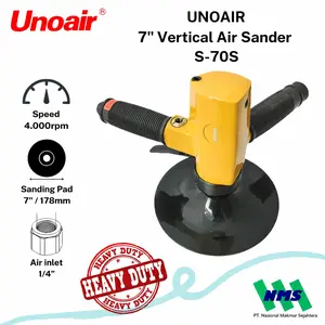Amplas Angin 7 inch Vertical Air Sander UNOAIR S-70S