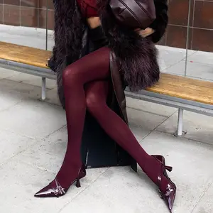 TARUXY Tights Women Leggings Bodycon Sexy Red See Through Lingerie Femme Pantyhose Summer New Slim Lace Stockings Woman Lingerie