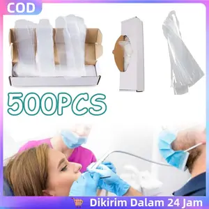 500pcs Dental Plastik Cover Penutup Pelindung Lightcure Plastik Sensor Digital Xray Sensor Protective Film Plastik Pelindung Ultrasonic Xray Sensor Protective Film