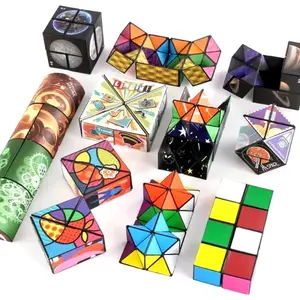 Rubik 3D Magic Cube Puzzle Cube Anak Anak Kubus Rubik Mainan Peran Kubus Flip Puzzle Ajaib / Magic Kubus 3D Magnet Kubus Cube Rubik Magnetik Puzzle Cube