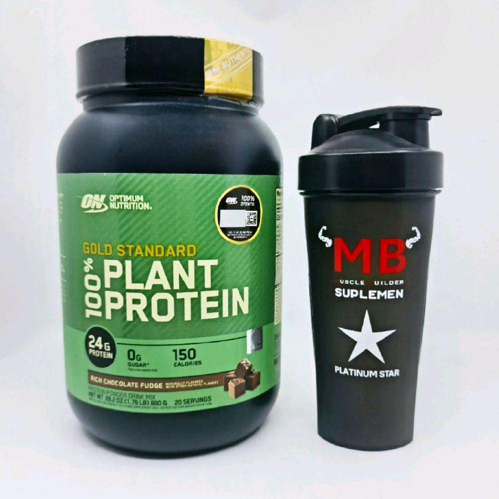 ON Gold Standard Plant Protein 1,76 lbs Fitlife Fit Life Whey protein - COKLAT 1,76 LBS, TANPA BONUS
