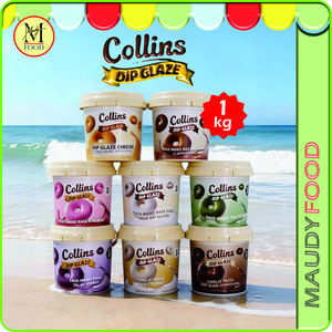 Collins Dip Glaze Selai Coklat 1 Kg - Varian Rasa  Cokelat Stroberi Tiramisu Milk Green Tea Cappuccino Cheese