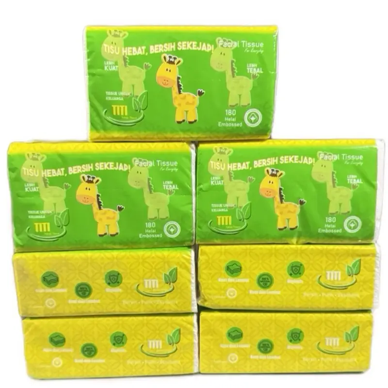 Tisu Wajah TITI 2 Ply 180 Helai Paket 10 Pcs - 100% Serat Alami dan Tanpa Bahan Kimia Berbahaya - Pembersih 1