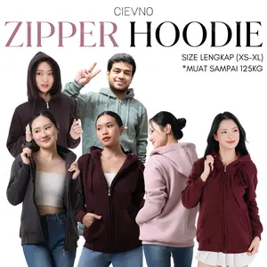 CIEVNO - Hoodie Zipper Premium Size XS - XL Internasional Zipper Casual Oversize Fleece Distro Lokal Tebal