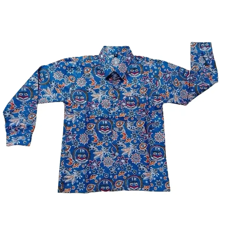 ￼BATIK TK NASIONAL // BATK IGTKI BIRU LENGAN PANJANG ANAK LAKI_LAKI PEREMPUAN Seragam