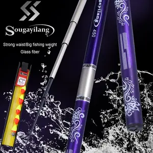 Sougayilang COD Joran  Fishing Rod Fiberglass 2.7m-6.3m Telescopic Joran Pancing Fishing Rod Untuk Memancing Di Luar RuanganFishing Pole Fishing Float Set