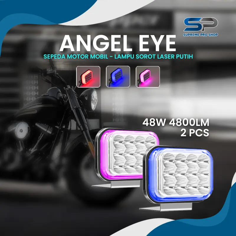 Horici 48W 2pcs Lampu  Laser 4 Mode Warna Motor Mobil Lampu Tembak Laser Led Lampu Tembak Sorot lampu berkemah Lampu petualangan  lampu sorot jarak jauh