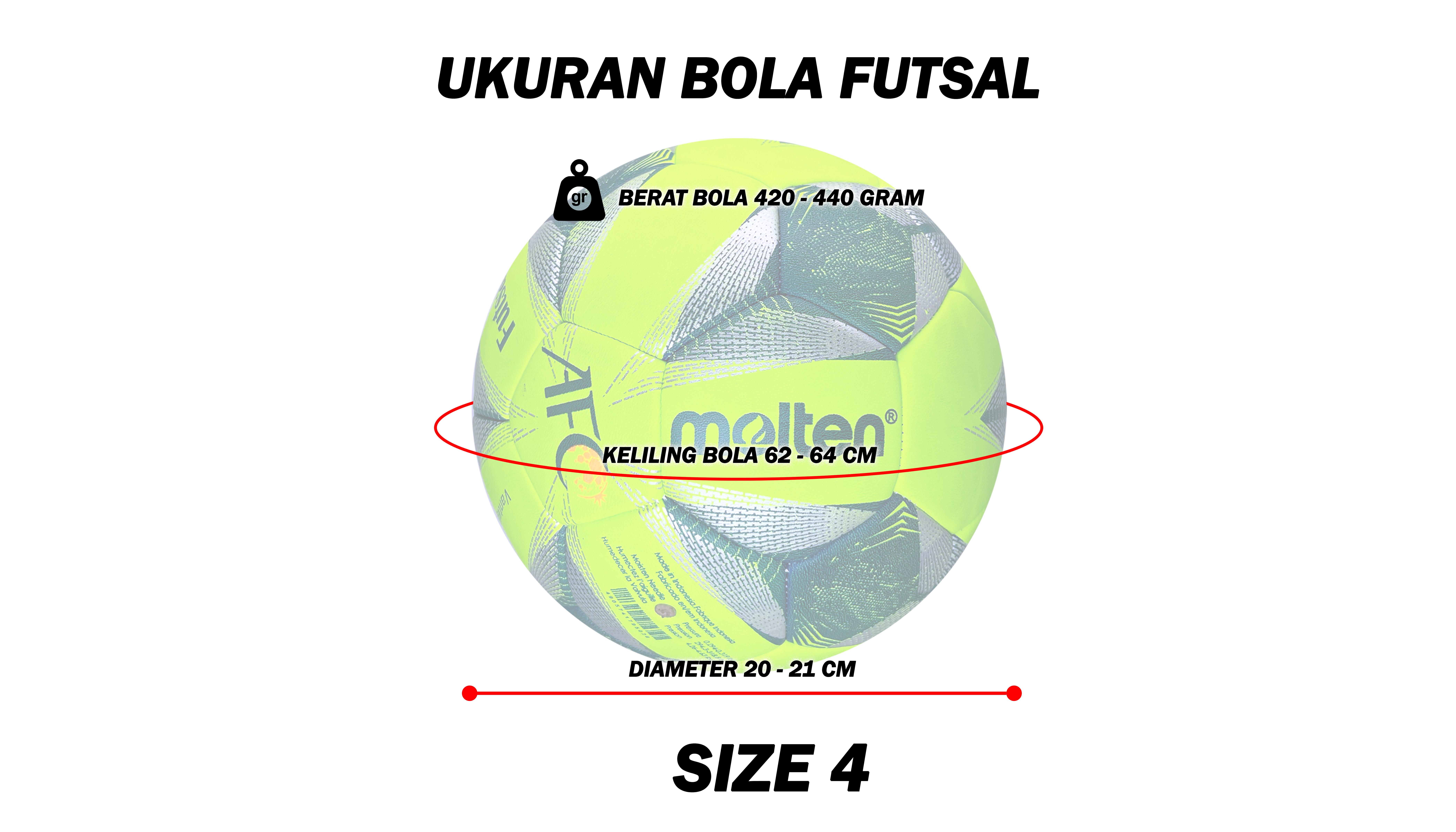 Bola Futsal Grade Original Size 4 Molten Vantaggio 1500 Press | 100% Real Pict | Ball | Indoor | Outdoor | Pompa