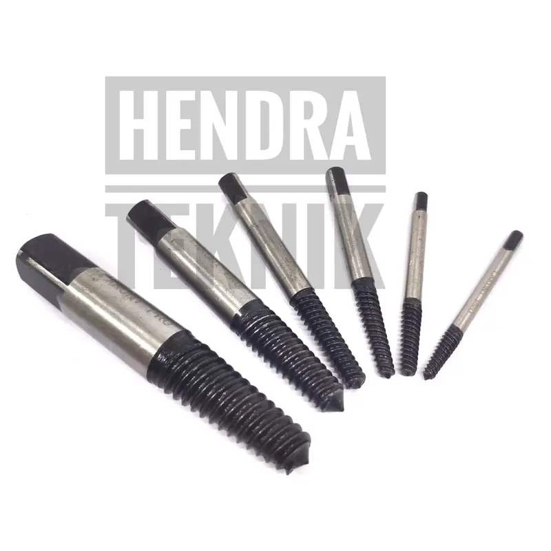 TAP BALIK SET 5PCS / 6PCS ALAT BUKA BAUT PATAH SET 5 PCS / 6 PCS SCREW EXTRACTOR SET 3