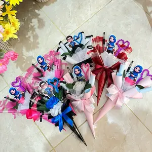 Buket Cone Hari Guru dengan Desain Karakter Lucu dan Warna Cerah untuk Hadiah Spesial