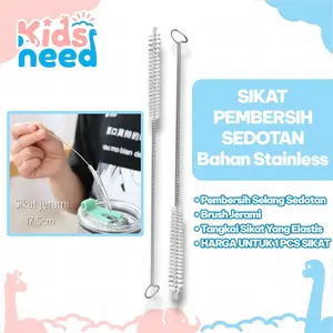 Sikat Sedotan /Sikat Pembersih Selang Sedotan/Straw Brush Stainless
