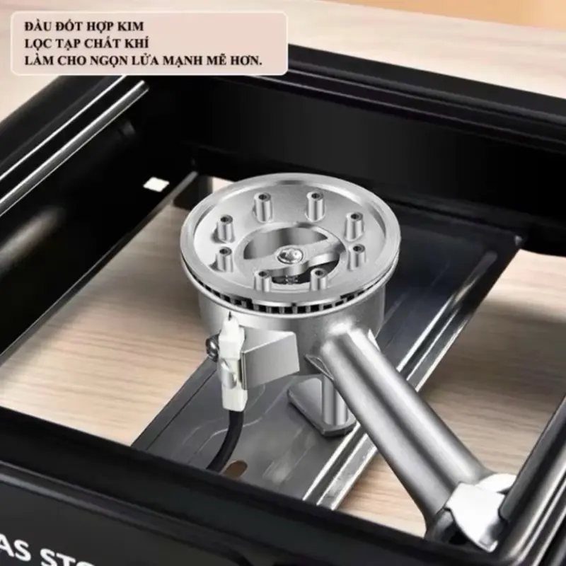 Bếp Gas Mini Du Lịch Thép Không Rỉ Chống Cháy Nổ Chống Gió Hoả Lực Mạnh 4