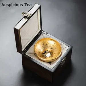 High-End 24K Gilt Oil Drop Jianzhan Ceramics Iron Tire Tea