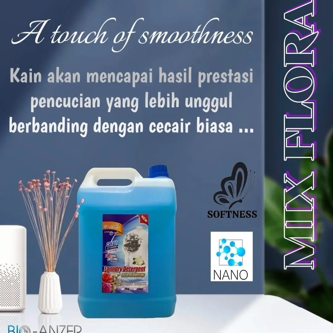 Sabun Pencuci Pakaian- Biru Mix Flora Sophia & Purple Peach Splash Peach 5kg