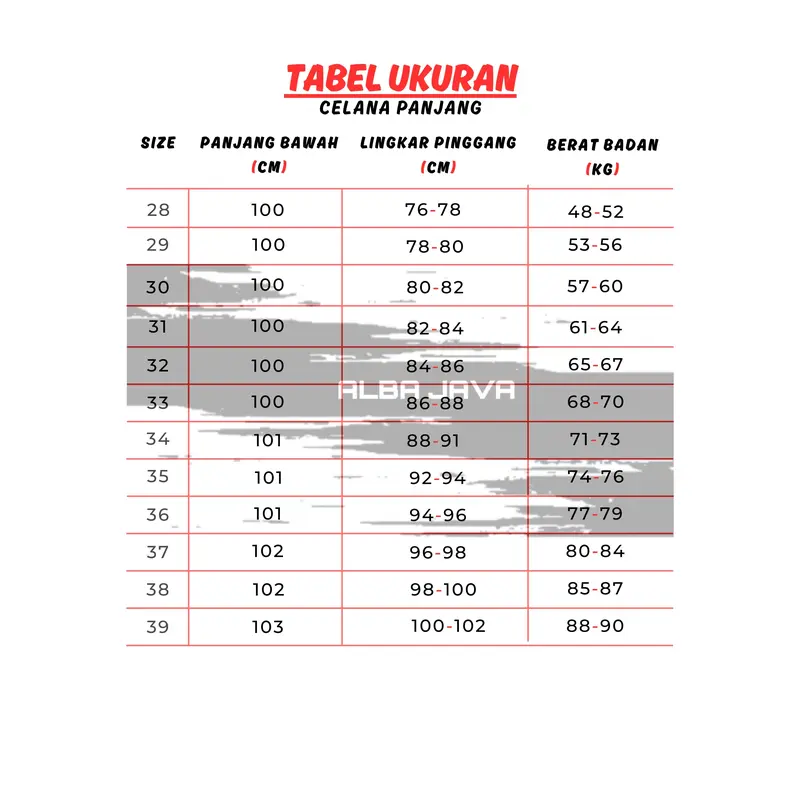 ALBA JAVA Celana Pria Cargo Panjang Series Kantong Aktif Twill Diamond Katun Nyaman 8