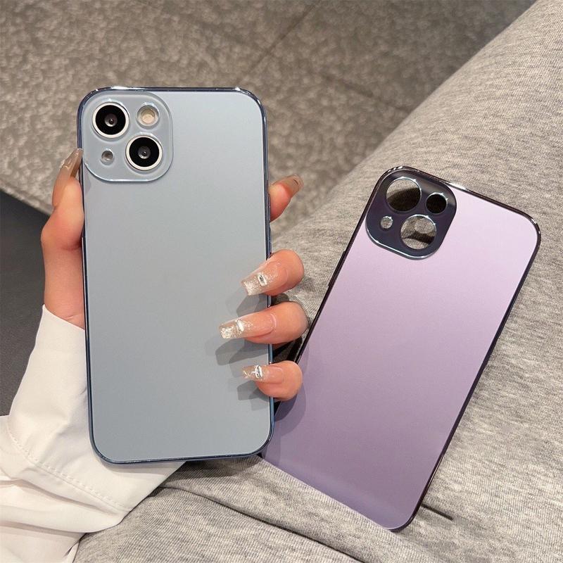 Product Introduction of Electroplating Glass Mobile Case Phone Casing For IPhone 16 15 14 11 13 12 Pro Max Plus Pc Lens Shockproof Cover Shell Protection Plating Phonecase Boy Accessories 53