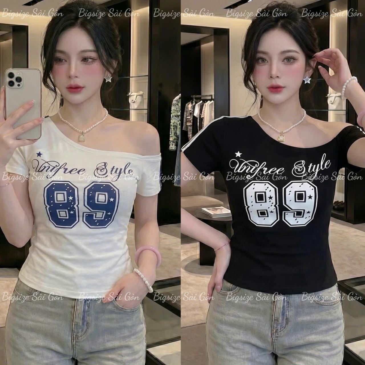 Áo Thun Nữ Trễ Vai Phối Hình In (Chất Borit Cotton Cao Cấp) Mềm Mát Co Giãn 4 Chiều Trẻ Trung Cho Nàng 45–90kg - B.1812