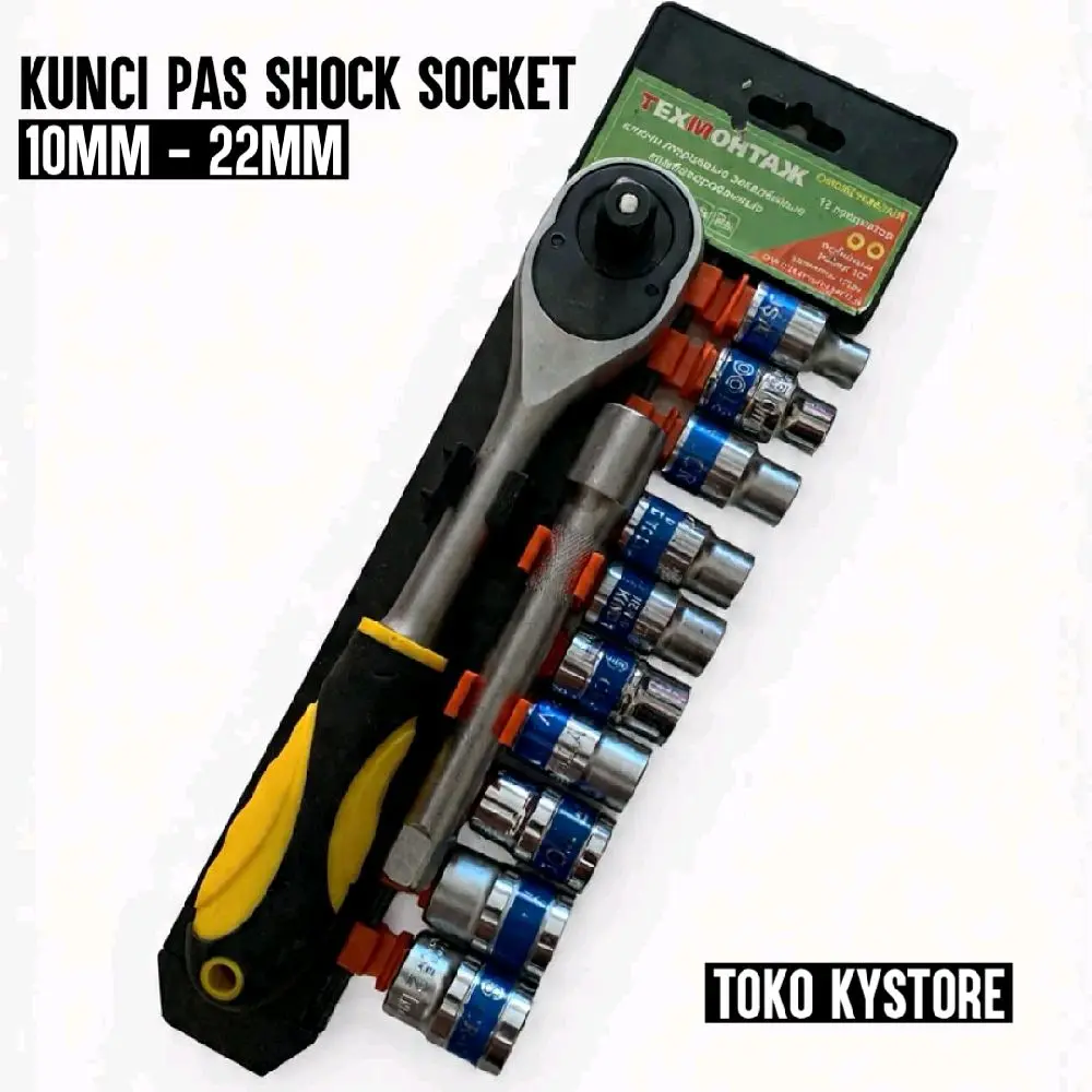 Kunci Pas Shock Set 12 Pcs 10-22mm Alat Pembuka Roda Mobil dan Motor