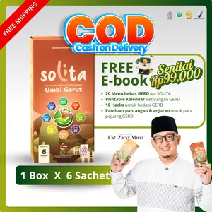 SOLITA Minuman Untuk Asam Lambung 1 Box 6 Sachet Sedia Rasa Cokelat dan Thai Tea   Serbuk Drink Kurma Air Gula Bubuk Susu Instan