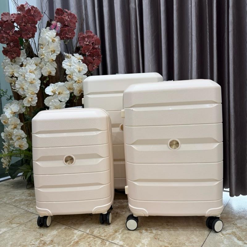 Vali Trang Đoàn DEAL MỞ BÁN - Vali PP khoá kéo nhựa dẻo cao cấp chống vỡ size 20 inch 24 inch 28 inch BẢO HÀNH 5 NĂM
