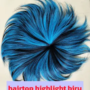 hair toupee pria highlight/ rambut tambal botak pria