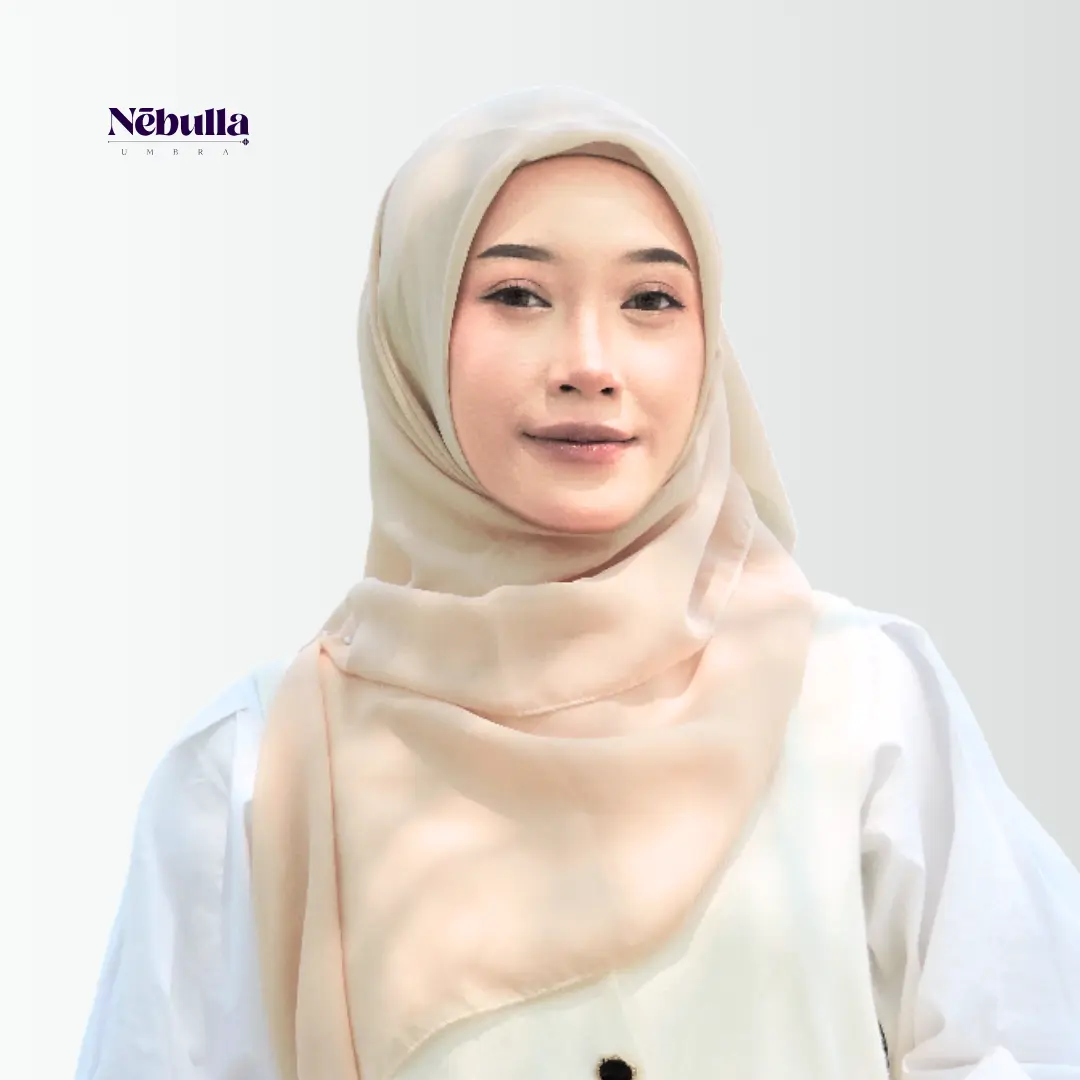 BUY 1 GET 1 Nebulla Umbra   Beige Kerudung Plain Square Premium Polycotton