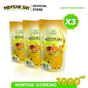Minyak Goreng SRI Refill 1 Liter Original - Hemat Bundling Isi 3 pcs