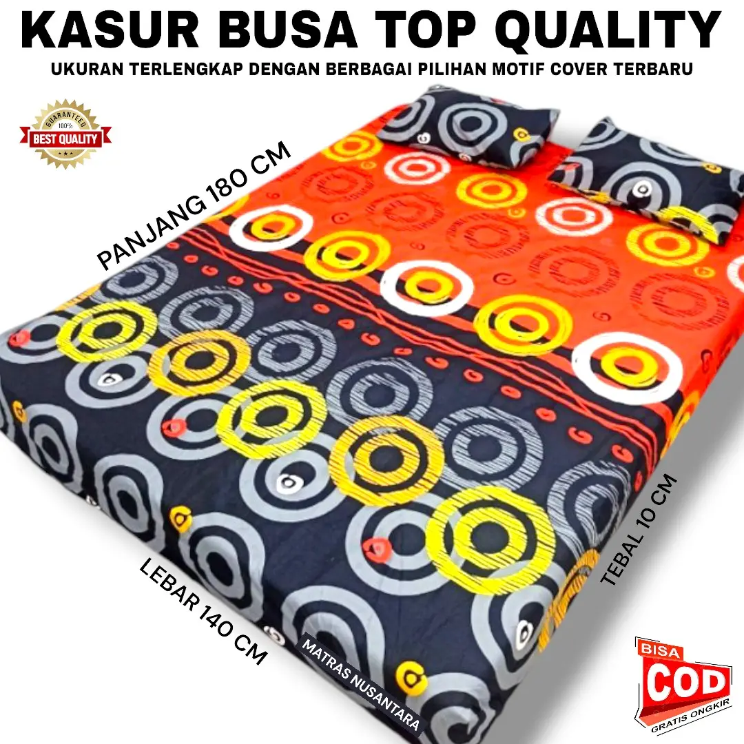 Virall Kasur busa muat 3 orang uk 180x140x10 cm Matras Furniture busamurah