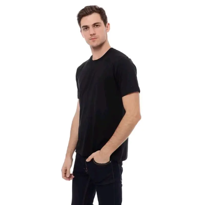 kaos polos pria wanita warna hitam bahan cotton combed 30s premium Baju Pendek Dewasa Katun