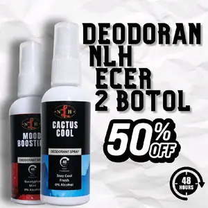 NLH DEODORANT SPRAY ECER 2 BOTOL/PCS AROMA RANDOM Tawas Anti Bau Badan Dan Mencerahkan Ketiak deodorant spray bebas alkohol anti-keringat 60ml Antiperspirant Cairan Pencerah Bunga Tubuh