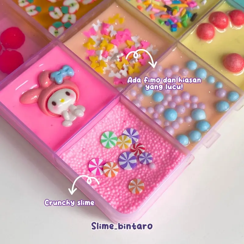 SANRIO PALETTE BY SLIME BINTARO || SLIME PALETTE 24PCS || SLIME WARNA WARNI ISI BANYAK || SLIME PALETTE WARNA WARNI || SLIME PALETTE DENGAN HIASAN WARNA WARNI || SLIME PALET ISI BANYAK WARNA WARNI || SLIME PALETTE TERMURAH || SLIME PALETTE BERKUALITAS DAN 2