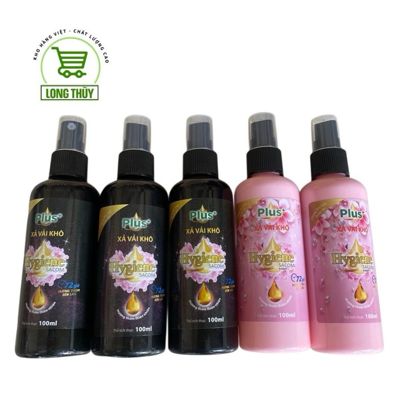 Giá sỉ Combo 10 Chai Nước Xịt Vải Thơm Quần Áo Hygiene sacom 100ml chai Làm Mềm Vải Khử Mùi Hôi Ẩm Mốc Hiệu Quả Giữ Quần Áo Thơm Mát