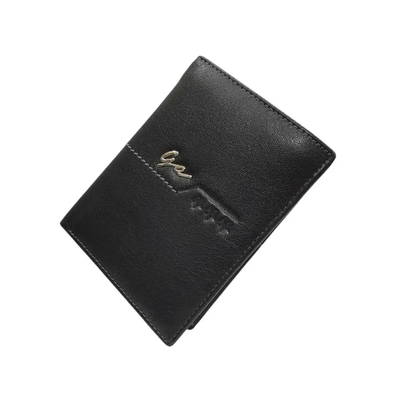 Dompet Pria Lipat Pendek Asli Kulit Sapi Model Berdiri dengan 7 Slot Kartu & 3 Ruang Uang Tunai - Natural 8
