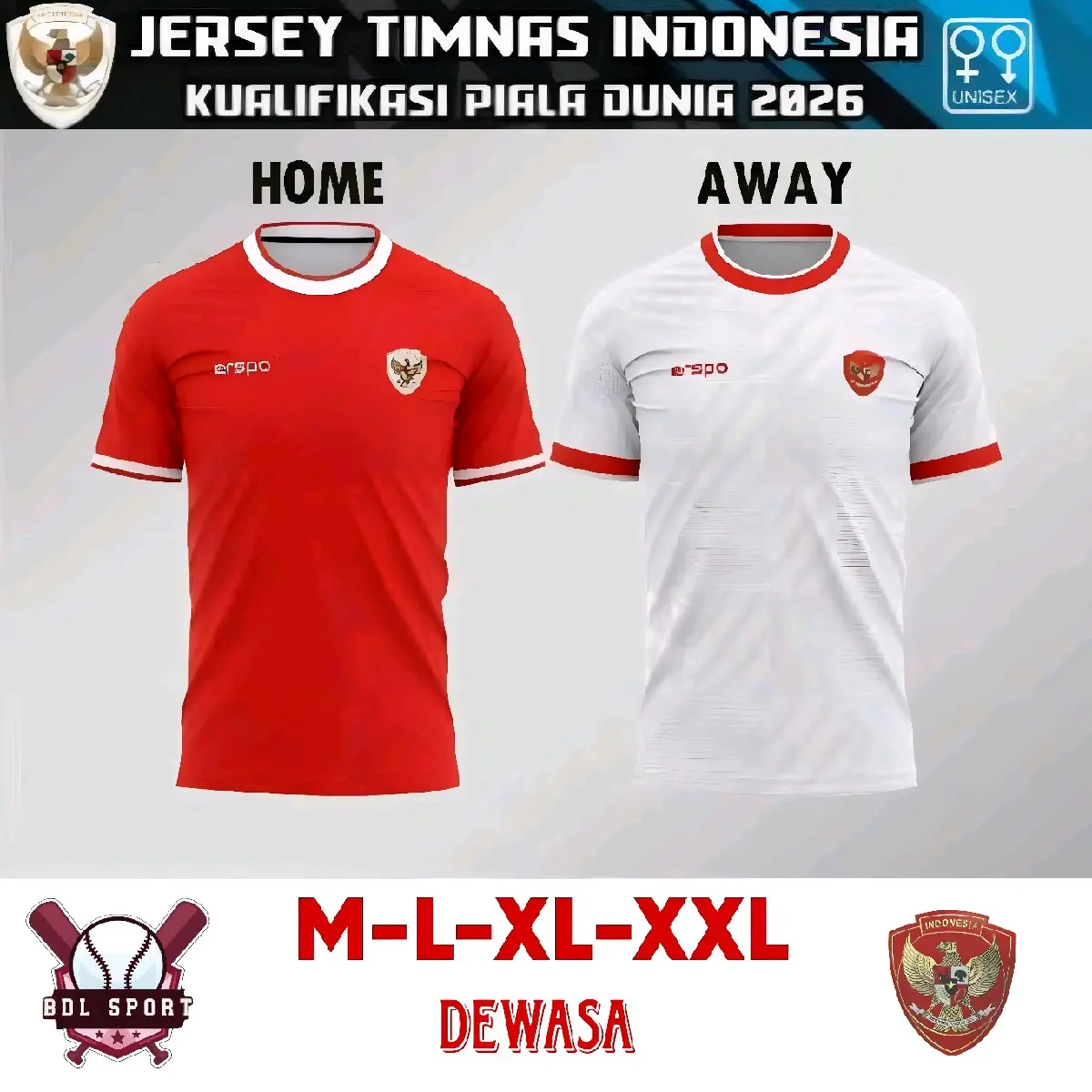 Baju Atasan Jersey Timnas Indonesia Terbaru 2024-2025 Kaos Timnas Indonesia Sport Pakaian Set Celana Dewasa Unisex Jersey Olahraga Volly