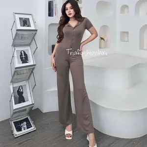 Jamsuit Wanita spandek Jessica kancing polos / best seller