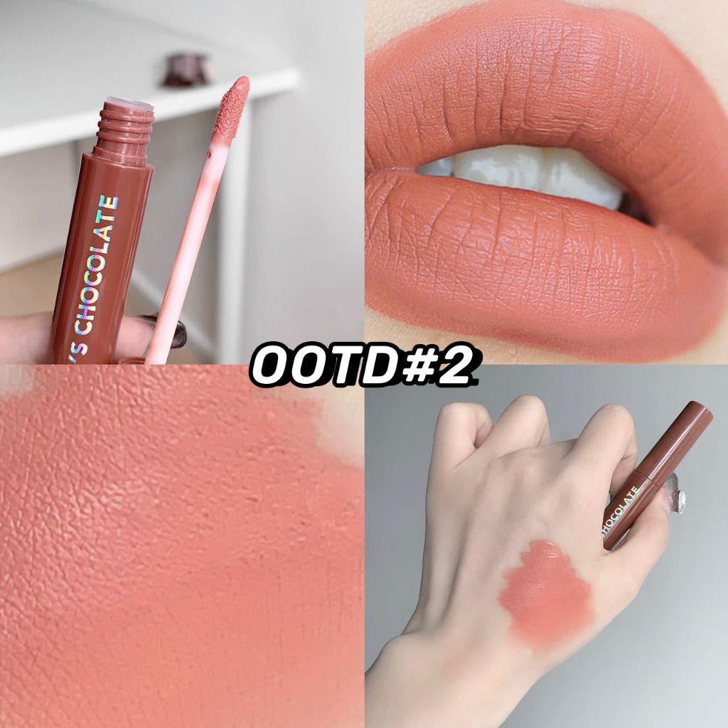 【5Pcs/6Pcs】 Paket Lipstik Matte Cokelat/Set lip gloss matte beruang - Lipstik Matte Anti Air Tahan Lama yang Tidak Luntur, Set Lipstick Velvet Matte, Tidak Menempel ke Piala.Waterproof Bibir.Lip Glaze Matte Chocolate
