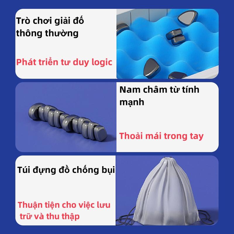 Product Introduction of Cờ vua nam châm Trò chơi trí tuệ đồ chơi trí tuệ cho bé đồ chơi nam châm xếp hình Trò chơi gia đình Tập Trí Tuệ Cho Bé Tăng Cường Trí Tuệ logic Để Bàn Vui Nhộn Cho Trẻ Em 1