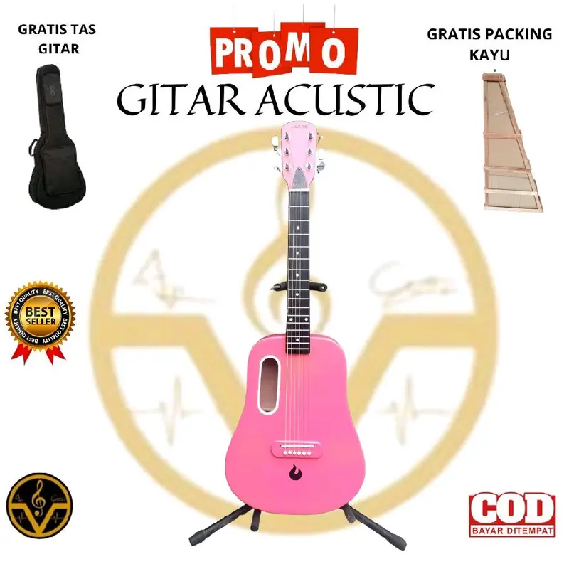 Gitar Akustik Lava Me 3/4 Gratis Tas Pick Dan kunci L 8