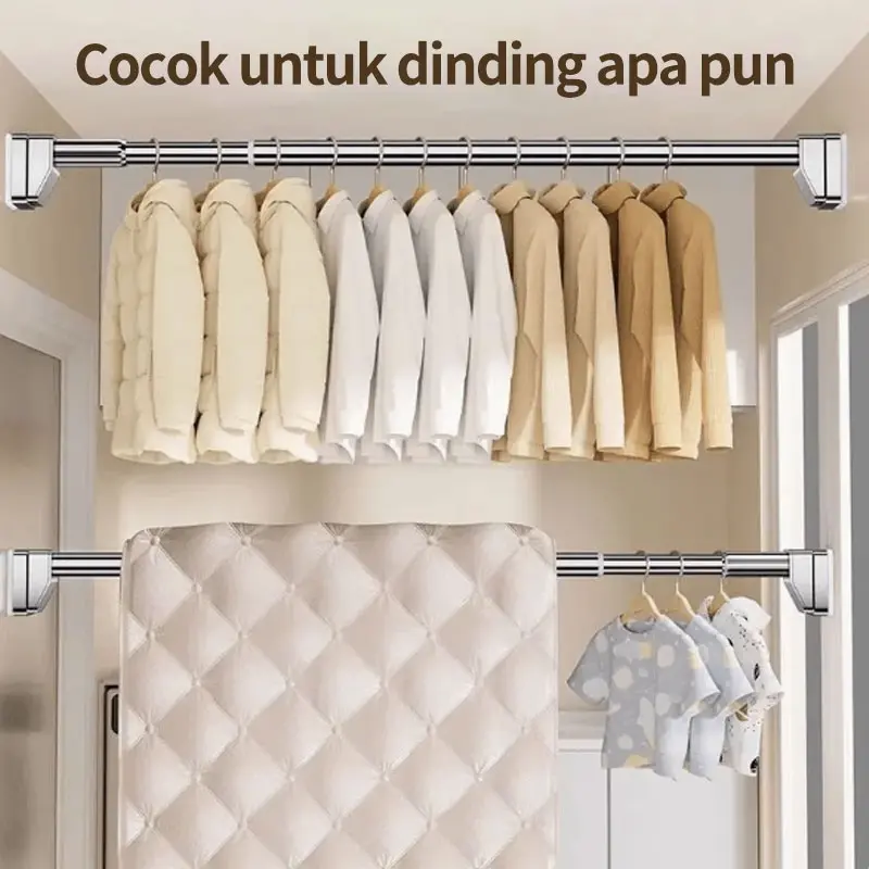 (COD)Tiang Gorden Fleksibel tiang jemuran toilet dapur jendela gordeng 2