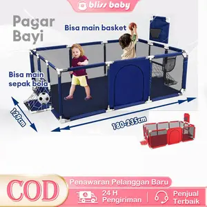 Ready stock 180cm*120cm*60cmMainan  Playpen Pagar Bayi Pengaman Ibu Bayi Mainan Basket Play Fence Pagar Bayi