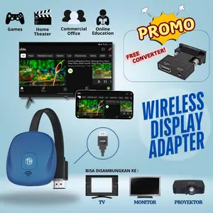 Wireless Display Adapter HDMI FHD Dongle TV Alat Transmisi Layar